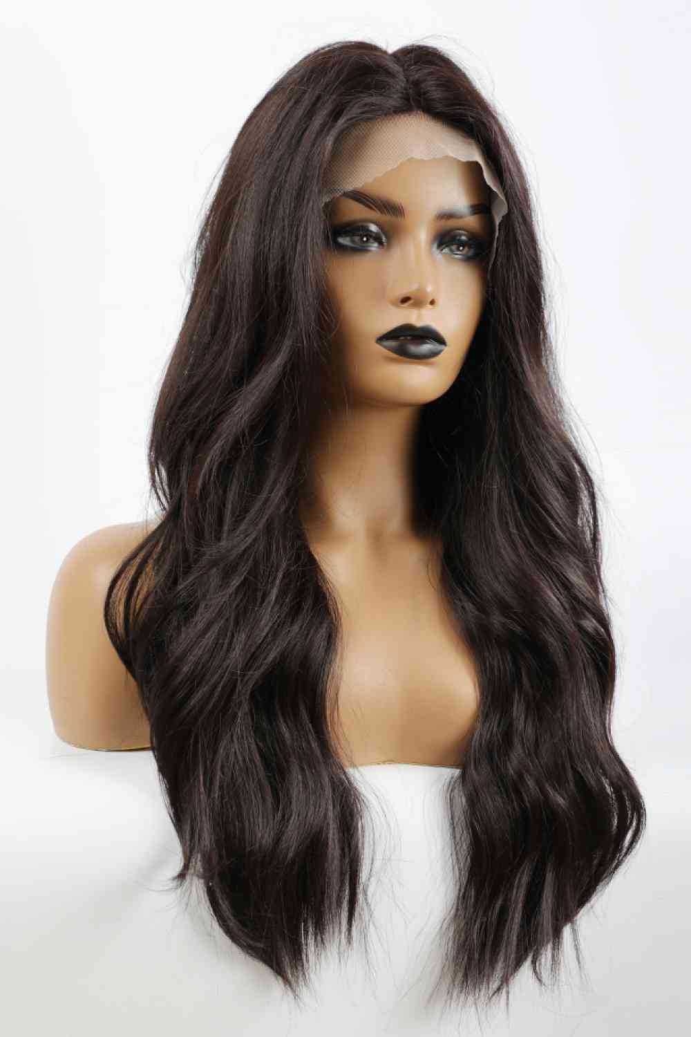 13*2" Lace Front Wigs Synthetic Long Wave 26" Heat Safe 150% Density in Brown - lolaluxeshop