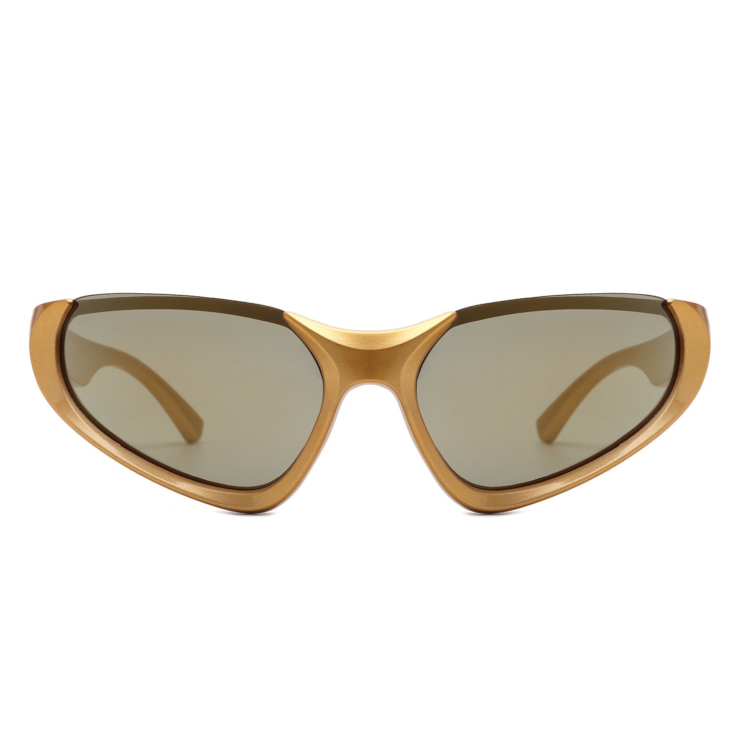 Dazzling - Rectangle Retro Fashion Wrap Around Sunglasses - lolaluxeshop