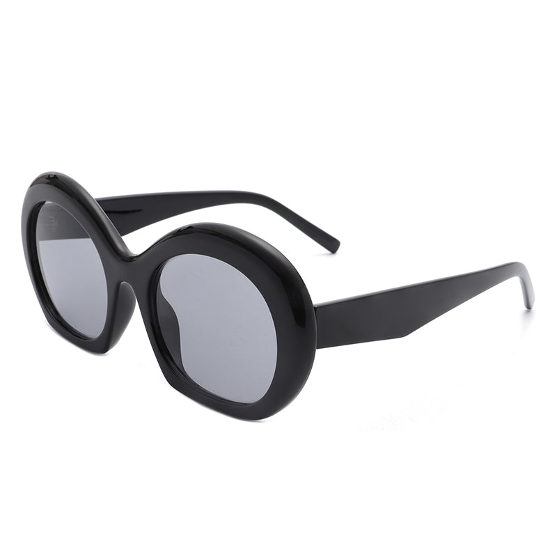 Vanta - Oversized Round Futuristic Oval Glasses Trendy Sunglasses Shades - lolaluxeshop