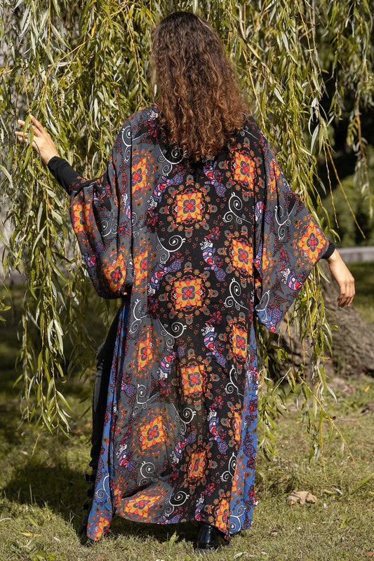 Aurora Open Front Long Kimono - LOLA LUXE