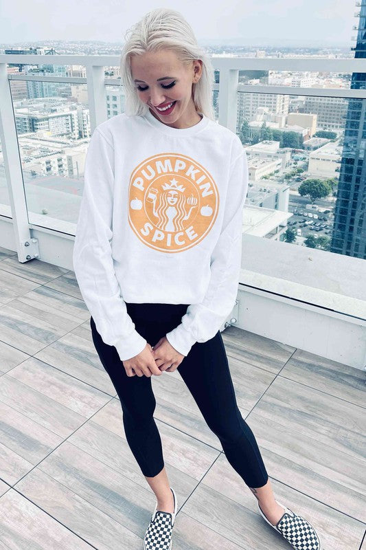 PUMPKIN SPICE GRAPHIC SWEATSHIRT - LOLA LUXE