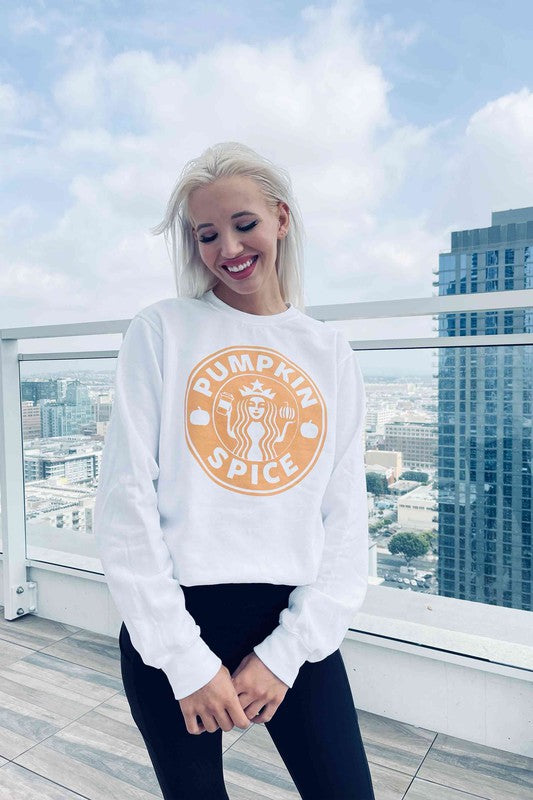 PUMPKIN SPICE GRAPHIC SWEATSHIRT - LOLA LUXE