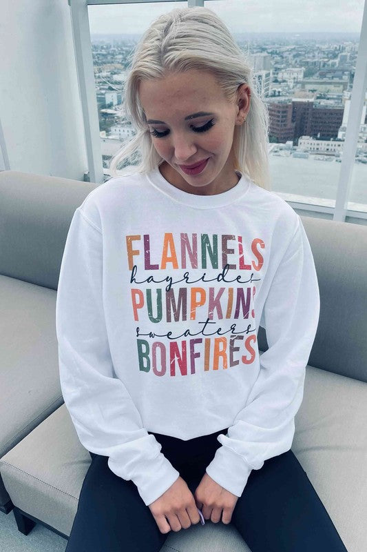 FLANNELS PUMPKIN GRAPHIC SWEATSHIRT - LOLA LUXE