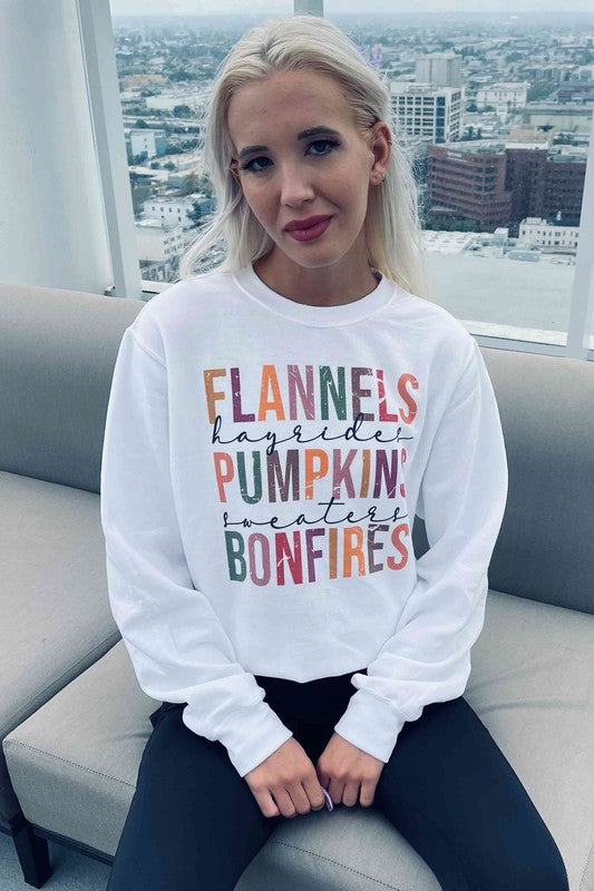 FLANNELS PUMPKIN GRAPHIC SWEATSHIRT - LOLA LUXE