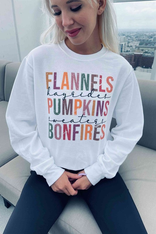 FLANNELS PUMPKIN GRAPHIC SWEATSHIRT - LOLA LUXE