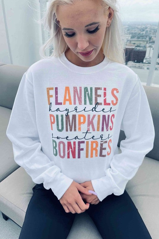 FLANNELS PUMPKIN GRAPHIC SWEATSHIRT - LOLA LUXE