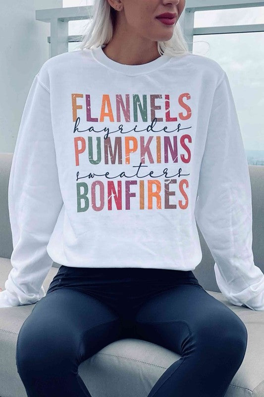 FLANNELS PUMPKIN GRAPHIC SWEATSHIRT - LOLA LUXE