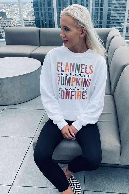 FLANNELS PUMPKIN GRAPHIC SWEATSHIRT - LOLA LUXE