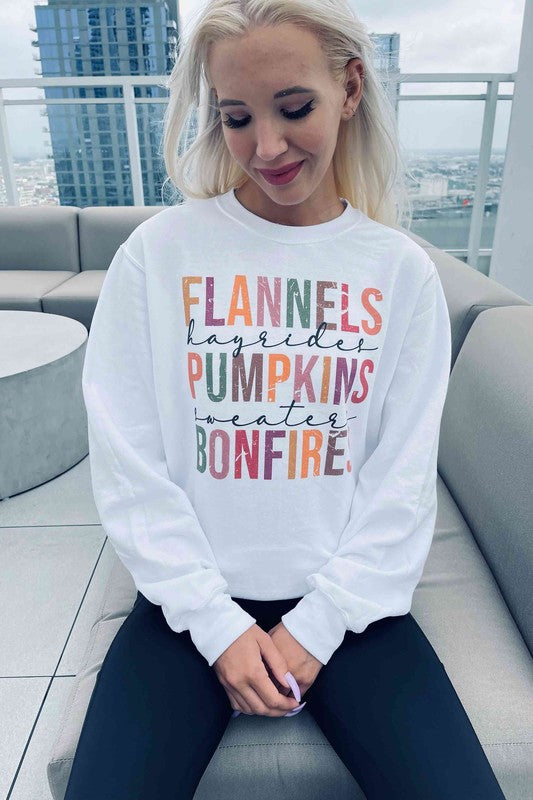 FLANNELS PUMPKIN GRAPHIC SWEATSHIRT - LOLA LUXE