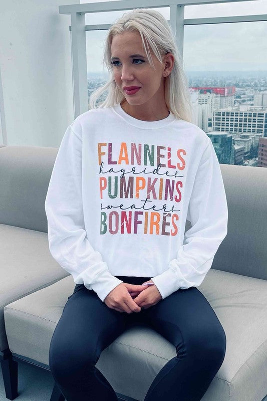 FLANNELS PUMPKIN GRAPHIC SWEATSHIRT - LOLA LUXE