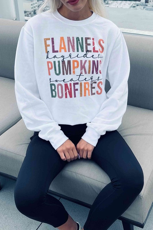 FLANNELS PUMPKIN GRAPHIC SWEATSHIRT - LOLA LUXE