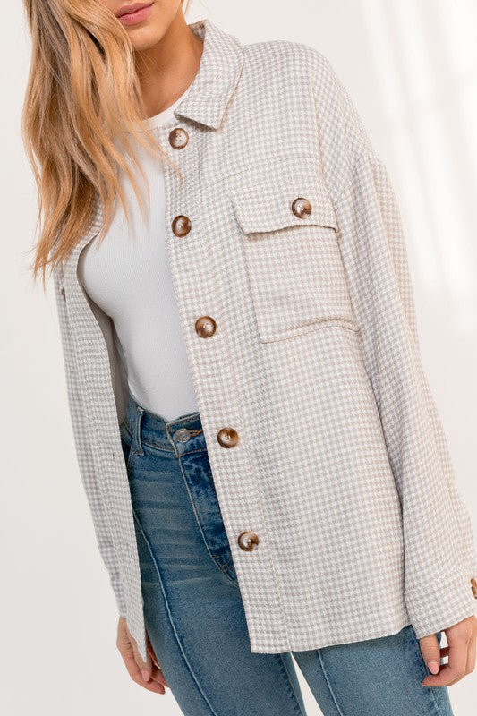 POCKET DETAIL OVERSIZED JACKET - LOLA LUXE