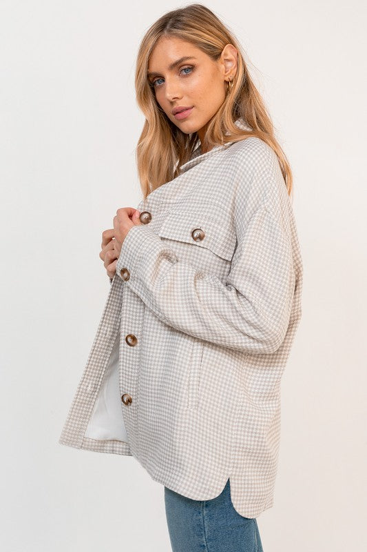 POCKET DETAIL OVERSIZED JACKET - LOLA LUXE