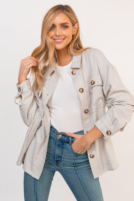 POCKET DETAIL OVERSIZED JACKET - LOLA LUXE