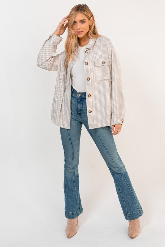 POCKET DETAIL OVERSIZED JACKET - LOLA LUXE