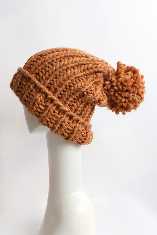 Soft Chunky Cable Knit Beanie - LOLA LUXE