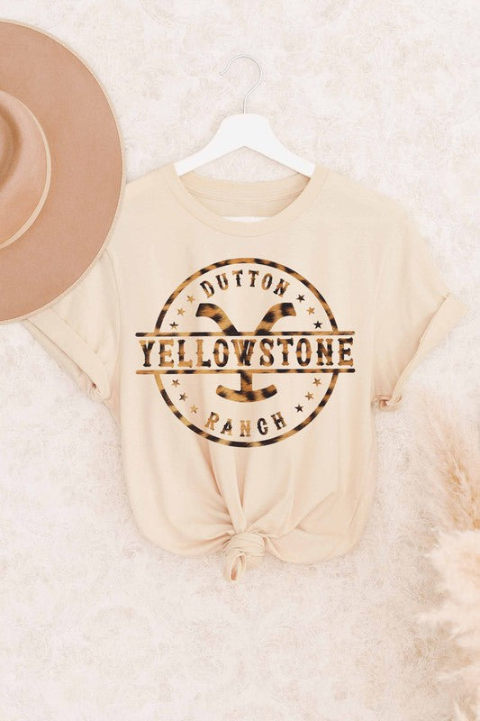 DUTTON RANCH YELLOWSTONE LEOPARD GRAPHIC TEE - LOLA LUXE