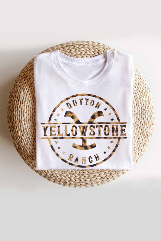 DUTTON RANCH YELLOWSTONE LEOPARD GRAPHIC TEE - LOLA LUXE