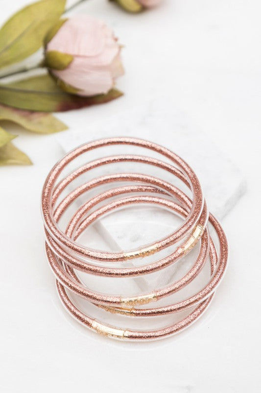 Glitter Jelly Bangle Bracelets - LOLA LUXE