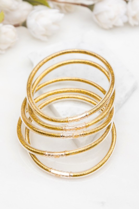 Glitter Jelly Bangle Bracelets - LOLA LUXE