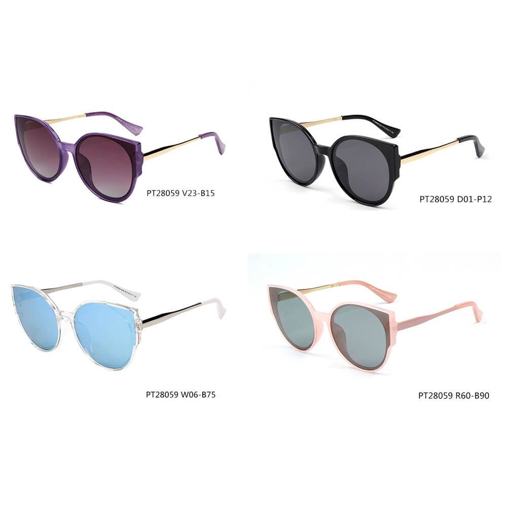 DUISBURG | PT28059 - Women Round Cat Eye Polarized Sunglasses - lolaluxeshop