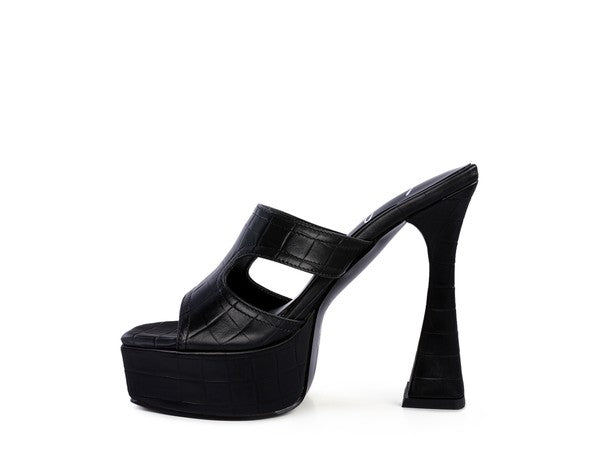 PDA High Heel Platform Croc Sandals - lolaluxeshop