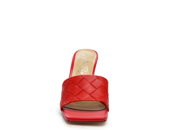 Carmen High Heeled Woven Square Toe Sandal - lolaluxeshop