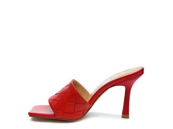 Carmen High Heeled Woven Square Toe Sandal - lolaluxeshop