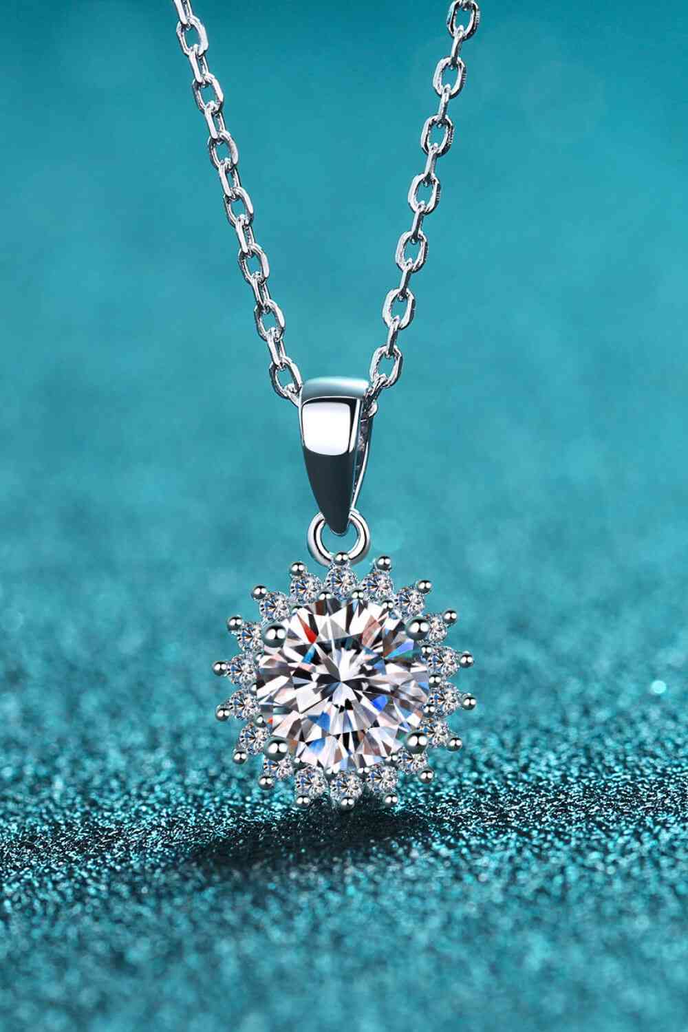 925 Sterling Silver Moissanite Pendant Necklace - lolaluxeshop