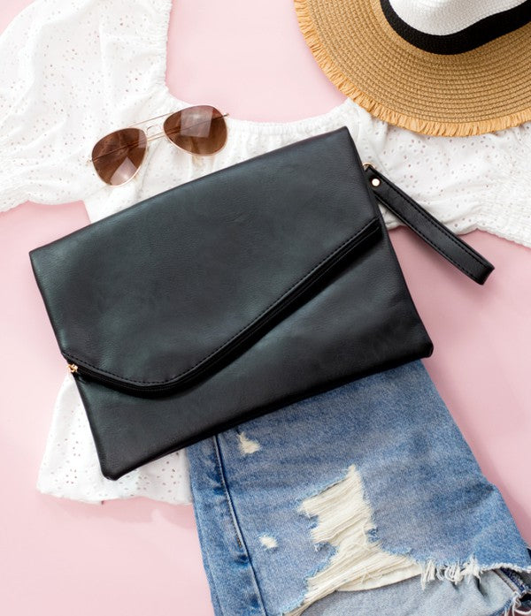 Foldover Envelope Clutch - LOLA LUXE