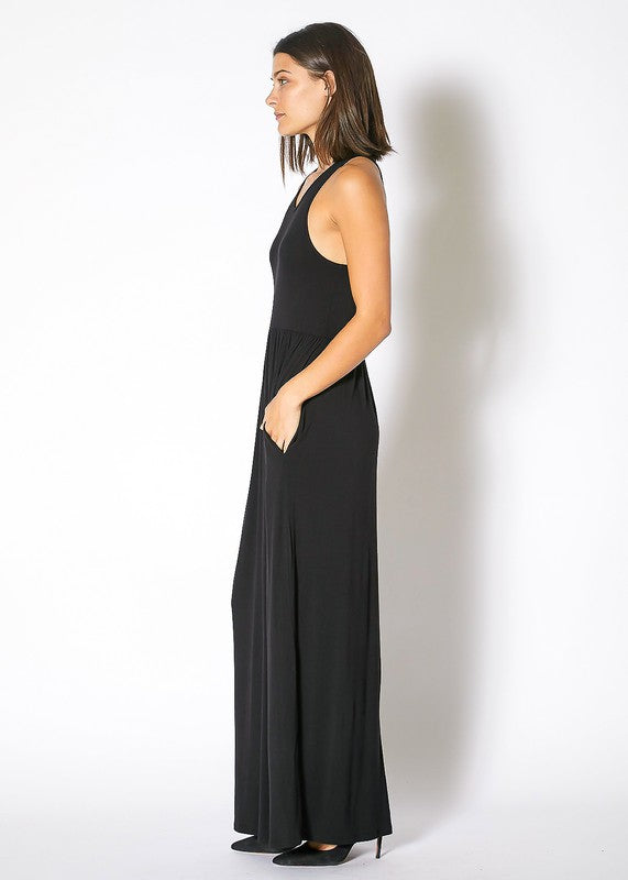 Sleeveless Pleated Maxi Dress - LOLA LUXE