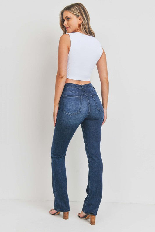 CLEAN TONAL BOOTCUT JEANS - LOLA LUXE