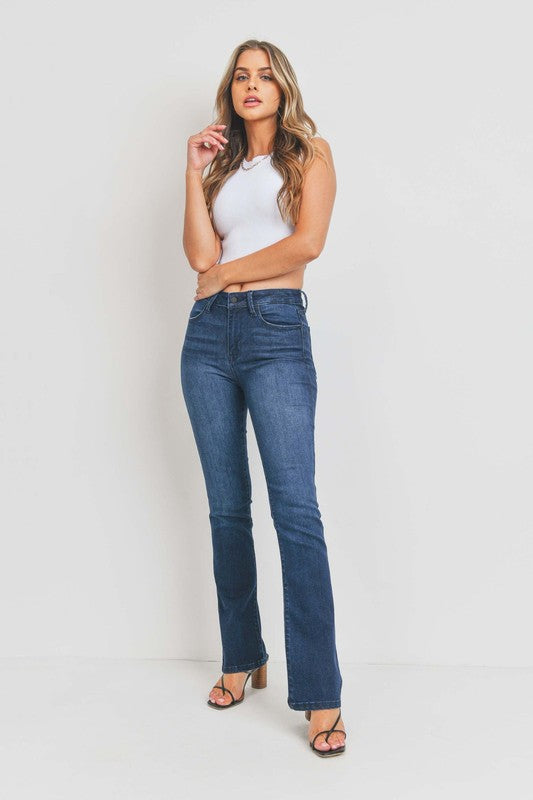 CLEAN TONAL BOOTCUT JEANS - LOLA LUXE