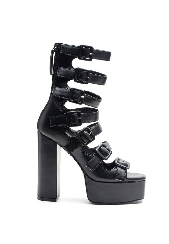 LONDON RAG SAROUCHI CAGED HIGH HEEL BUCKLE SANDAL - lolaluxeshop