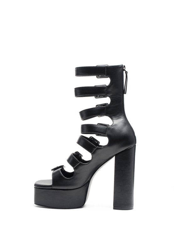 LONDON RAG SAROUCHI CAGED HIGH HEEL BUCKLE SANDAL - lolaluxeshop