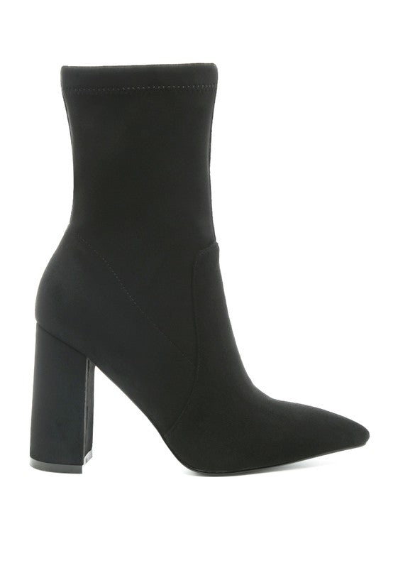 LONDON RAG ZAHARA POINTED BLOCK HEELED BOOT - lolaluxeshop