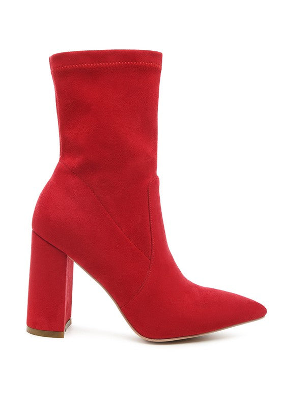 LONDON RAG ZAHARA POINTED BLOCK HEELED BOOT - lolaluxeshop