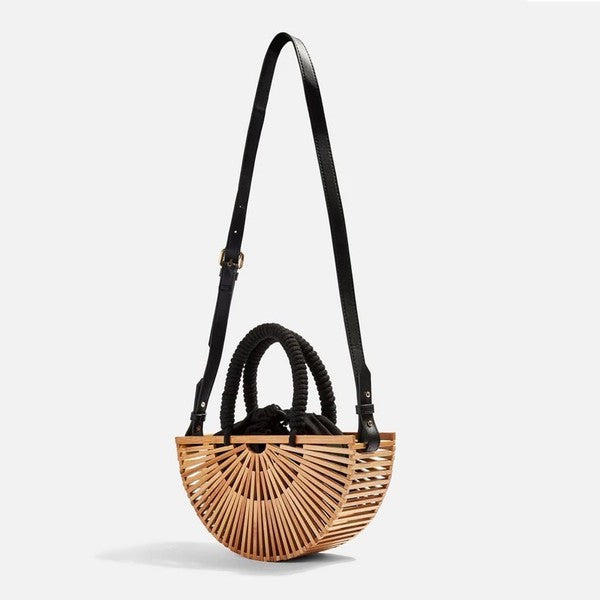 Vintage Bamboo Woven Handbag - LOLA LUXE