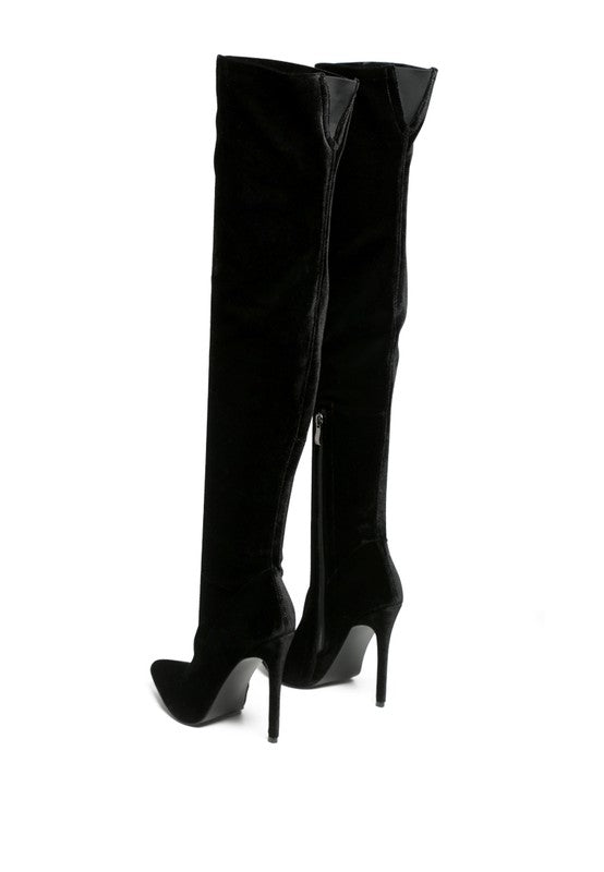 Tilera Stretch Over The Knee Stiletto Boots - lolaluxeshop