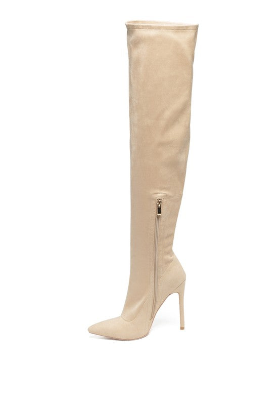 Tilera Stretch Over The Knee Stiletto Boots - lolaluxeshop