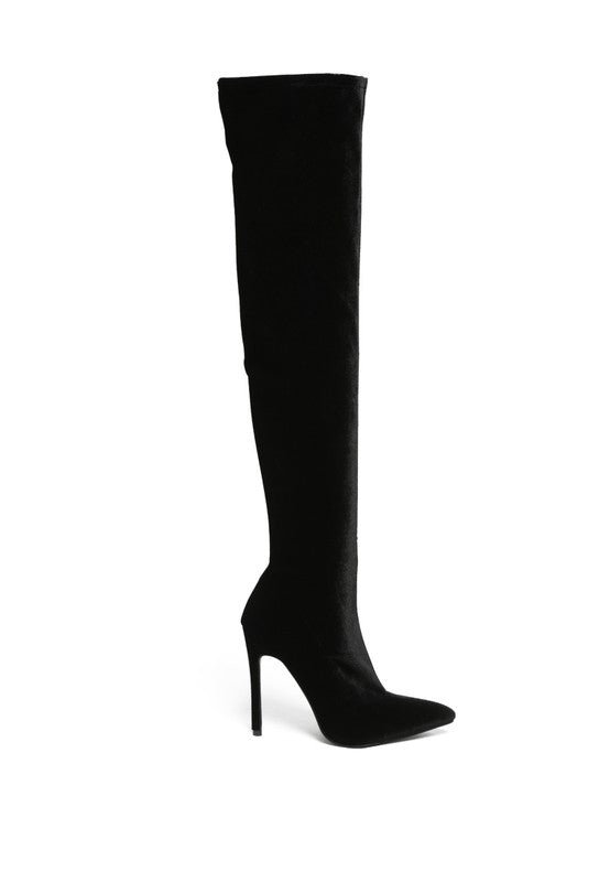 Tilera Stretch Over The Knee Stiletto Boots - lolaluxeshop