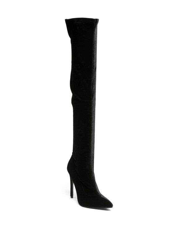 Tilera Stretch Over The Knee Stiletto Boots - lolaluxeshop