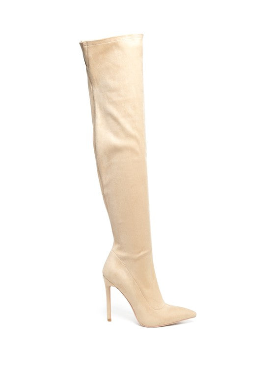 Tilera Stretch Over The Knee Stiletto Boots - lolaluxeshop