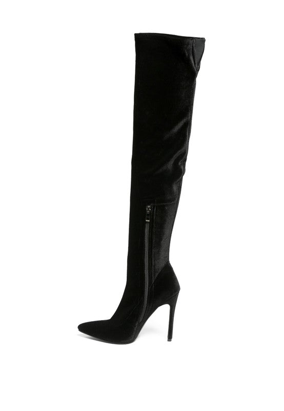 Tilera Stretch Over The Knee Stiletto Boots - lolaluxeshop