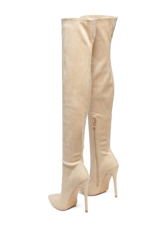 Tilera Stretch Over The Knee Stiletto Boots - lolaluxeshop