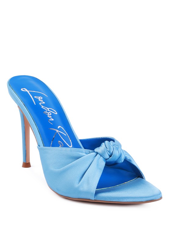 FIRST CRUSH SATIN KNOT HIGH HEELED SANDALS - lolaluxeshop