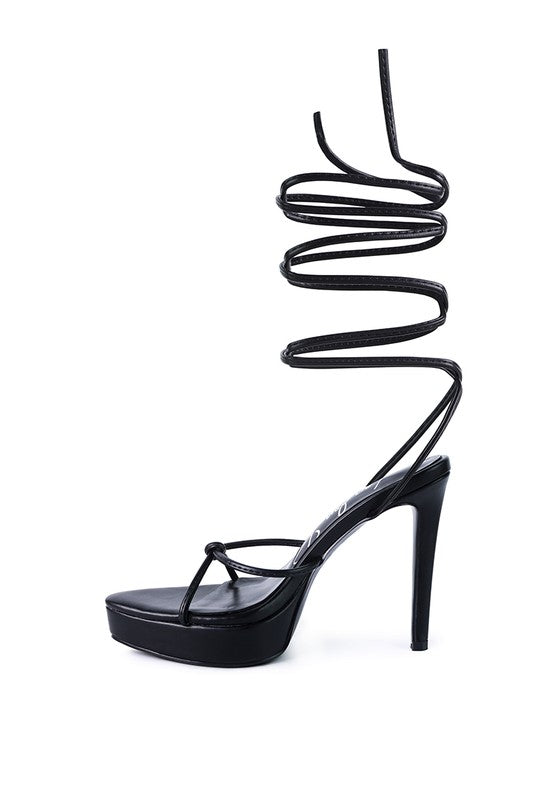 BONDAGE HIGH HEEL LACE UP SANDALS - lolaluxeshop