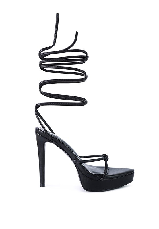 BONDAGE HIGH HEEL LACE UP SANDALS - lolaluxeshop