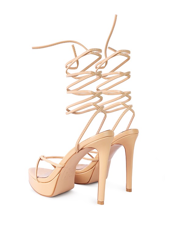 BONDAGE HIGH HEEL LACE UP SANDALS - lolaluxeshop