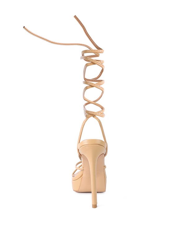 BONDAGE HIGH HEEL LACE UP SANDALS - lolaluxeshop